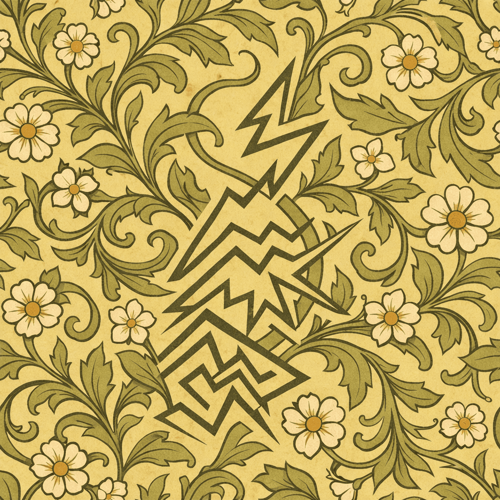 Fractured Curve in Yellow Wallpaper