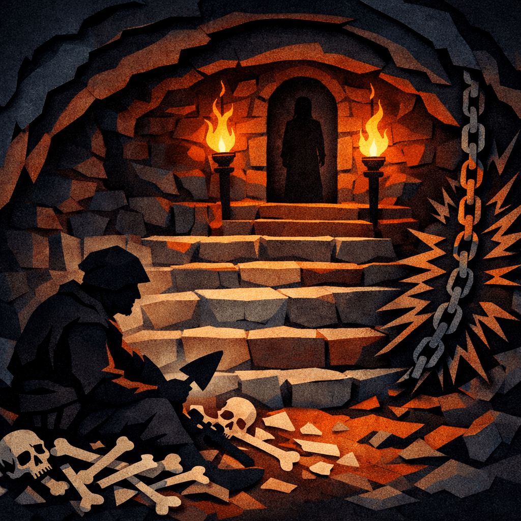 Layered Catacomb Walls Ascend