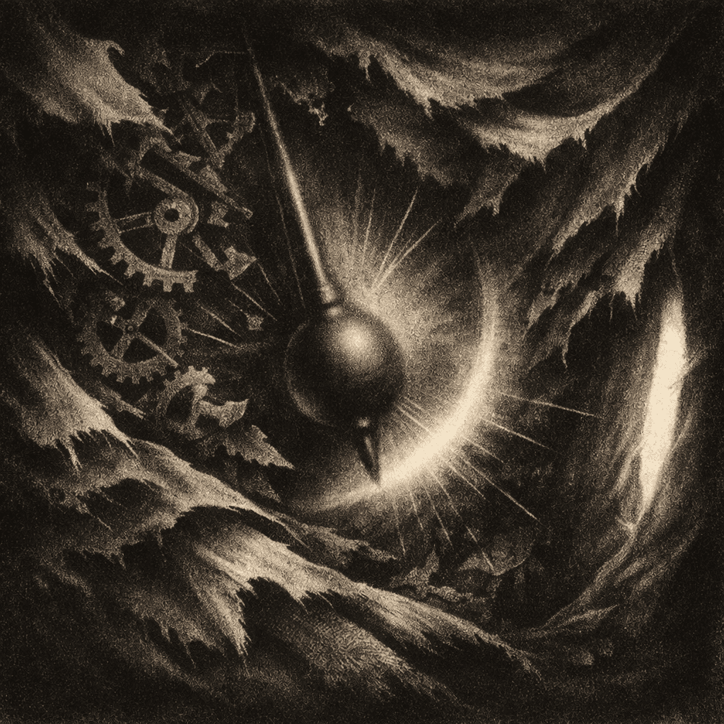 Fragmented Time Cuts Through Fabric